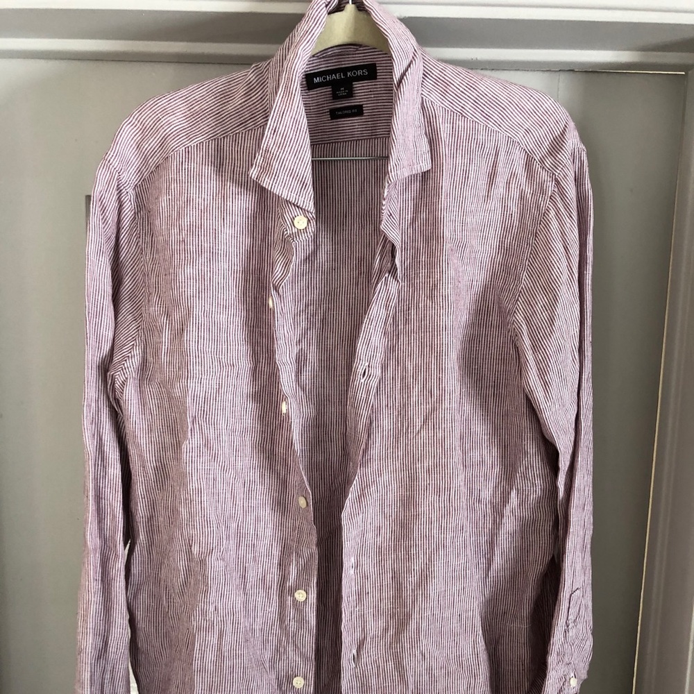 Michael Kors Striped Linen Shirt